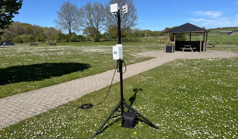 AirDetect Long Range tripod installation in field